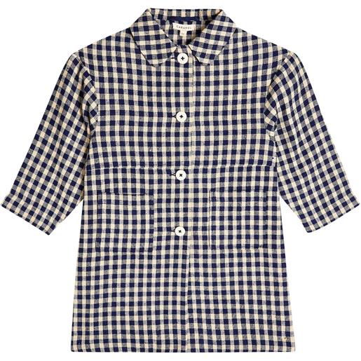 Caramel soprabito cambridge in seta vichy