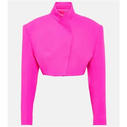 Alexandre Vauthier giacca cropped in lana