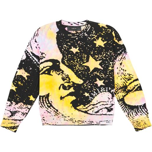 Amiri Kids pullover in cotone e cashmere