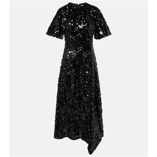 Ganni abito lungo in velluto con paillettes