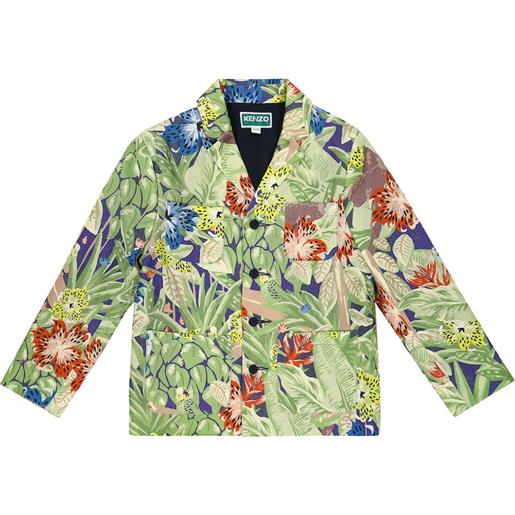 Kenzo Kids blazer green house in lino