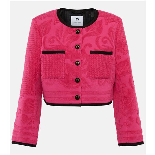 Marine Serre giacca cropped in cotone