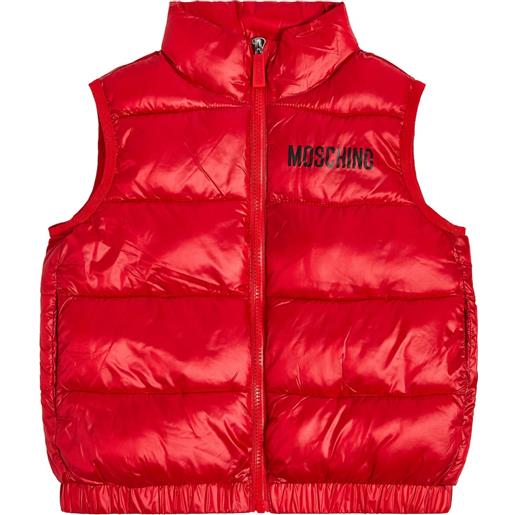 Moschino Kids gilet trapuntato con logo