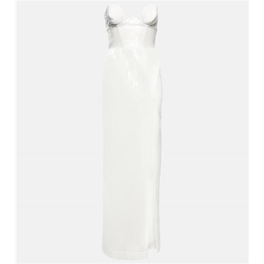 Nensi Dojaka bridal - abito lungo con paillettes