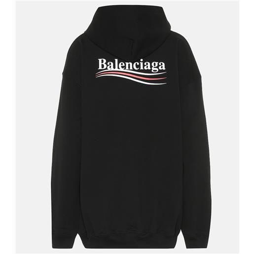 Balenciaga felpa in cotone con cappuccio