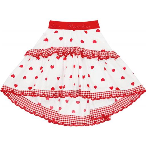 Monnalisa gonna in popeline di cotone con stampa