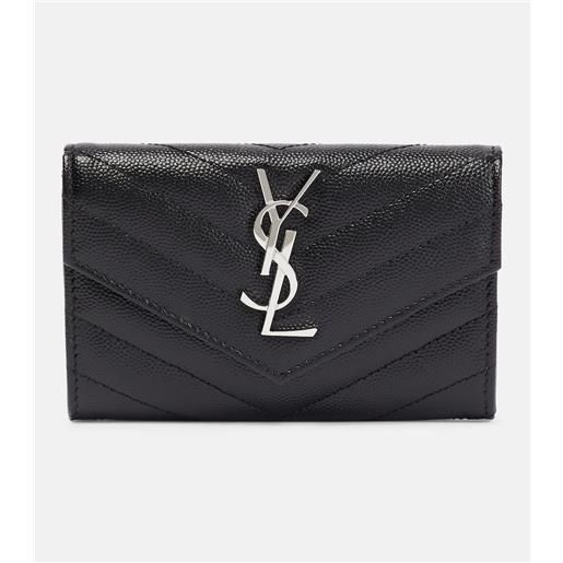 Saint Laurent portafoglio monogram small in pelle