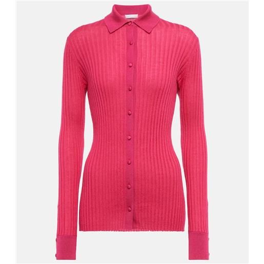 Gabriela Hearst camicia cavalieri in cashmere e seta