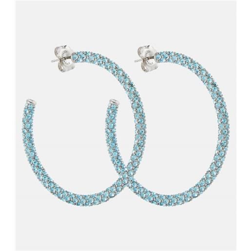 Amina Muaddi orecchini cameron con cristalli