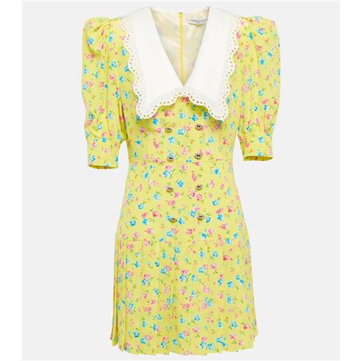 Alessandra Rich miniabito in seta con stampa