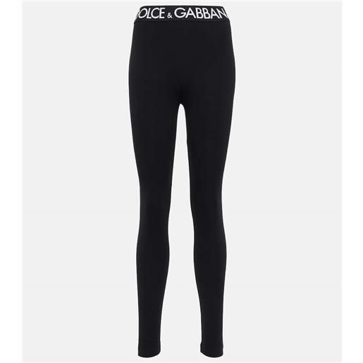 Dolce&Gabbana leggings in misto cotone con logo