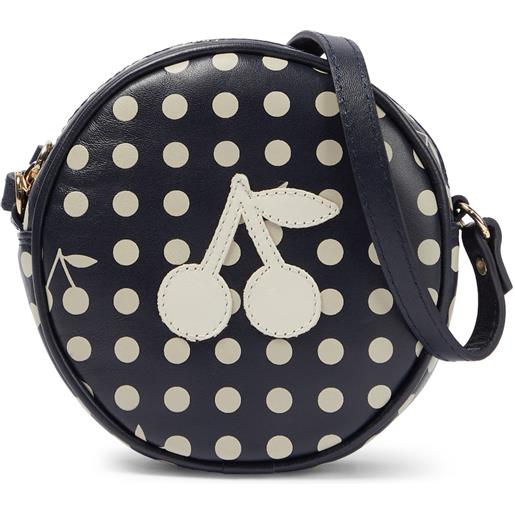 Bonpoint borsa gomette in pelle a pois