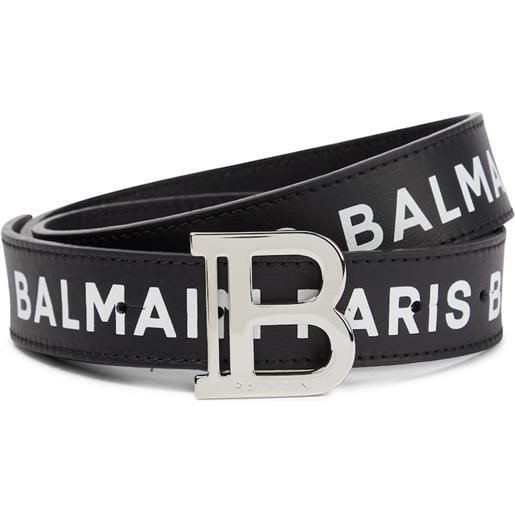 Balmain Kids cintura in pelle con logo