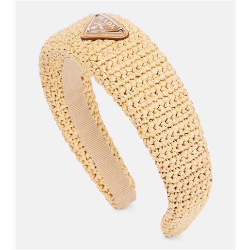 Prada fascia per capelli con logo