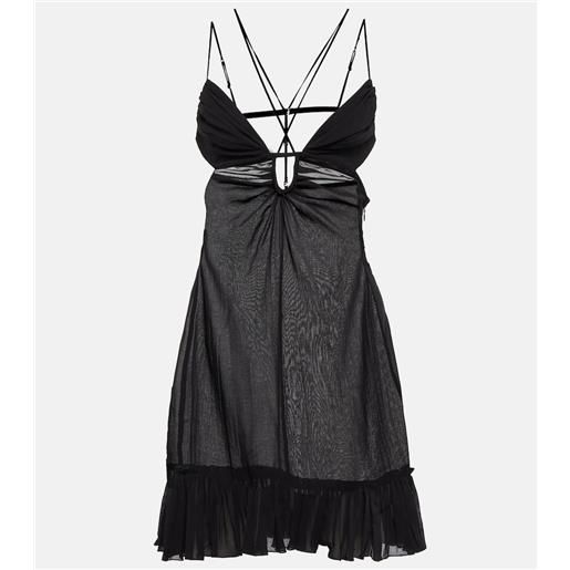 Nensi Dojaka miniabito in cotone con cut-out