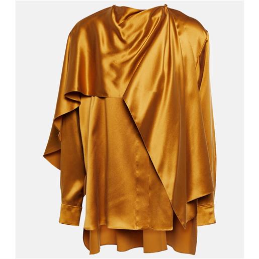 Roksanda top kata drappeggiato in raso di seta