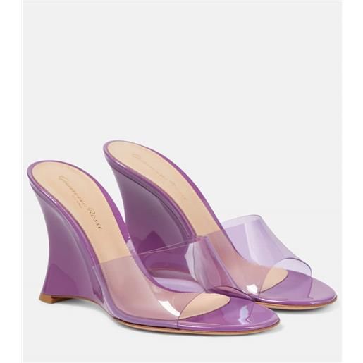 Gianvito Rossi mules futura 95 in pvc con zeppa