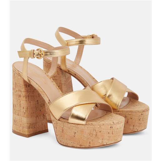 Gianvito Rossi sandali bebe in pelle con plateau