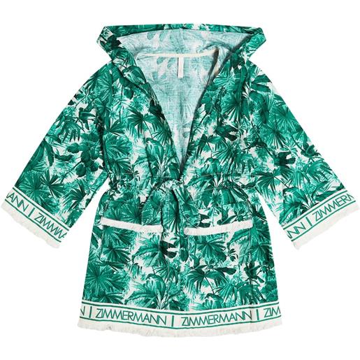 Zimmermann Kids camicia da notte in cotone con stampa