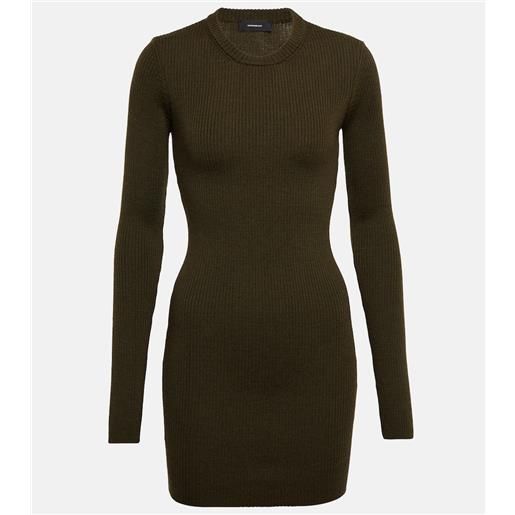 Wardrobe.NYC miniabito in maglia di lana a coste