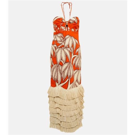 Johanna Ortiz maxi abito con stampa e volant