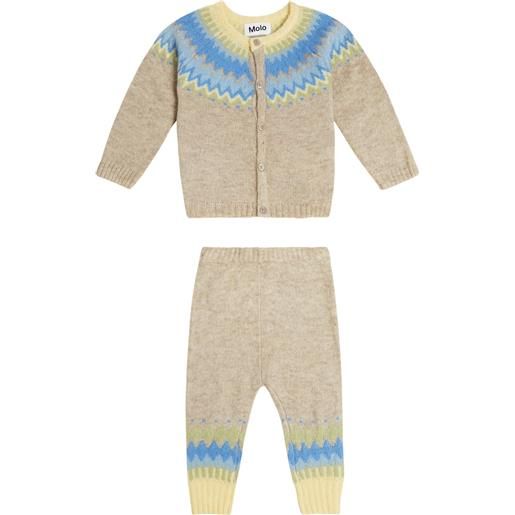 Molo baby - cardigan e pantaloni in misto lana