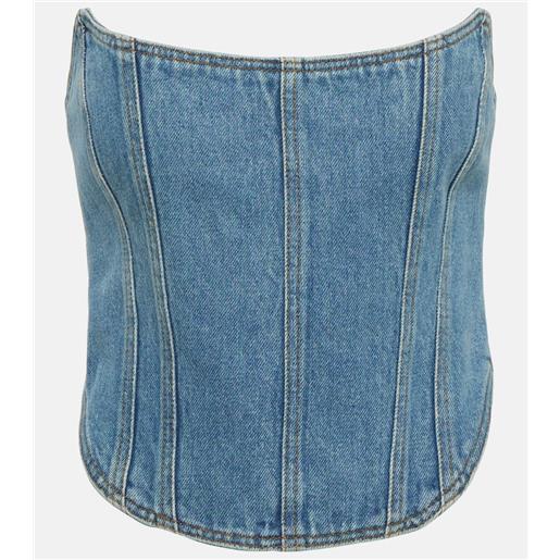 Magda Butrym bustier di jeans