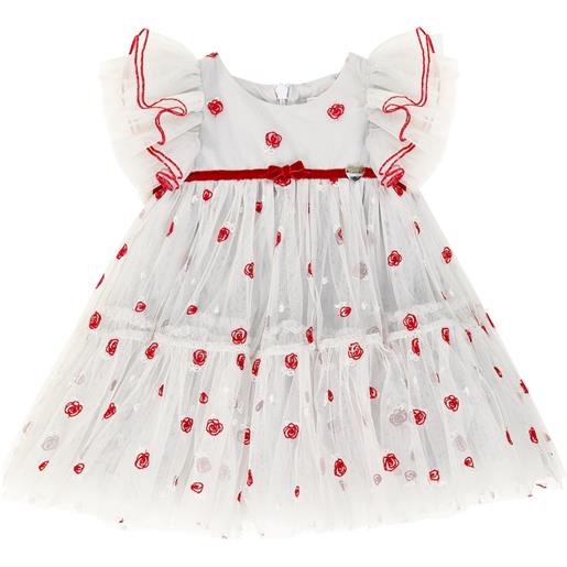 Monnalisa baby - abito in tulle con ricami