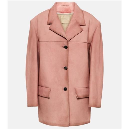 Prada giacca oversize in suede