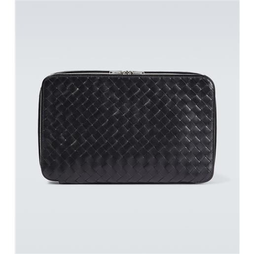 Bottega Veneta cubo da viaggio smal in pelle intrecciato