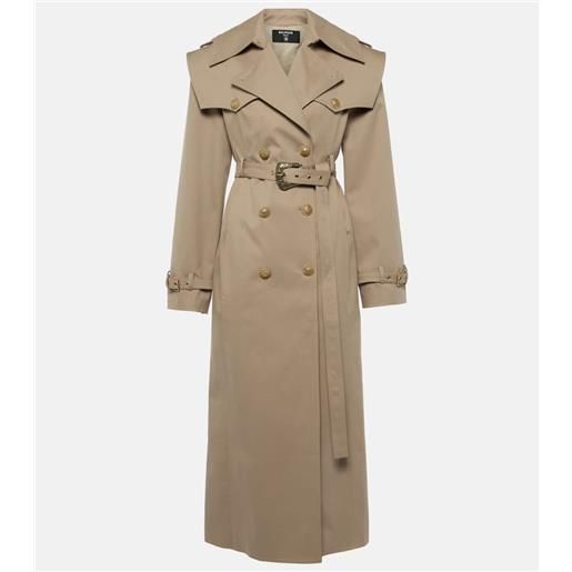 Balmain trench in twill di cotone