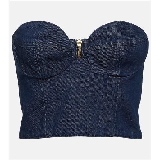 Magda Butrym bustier di jeans