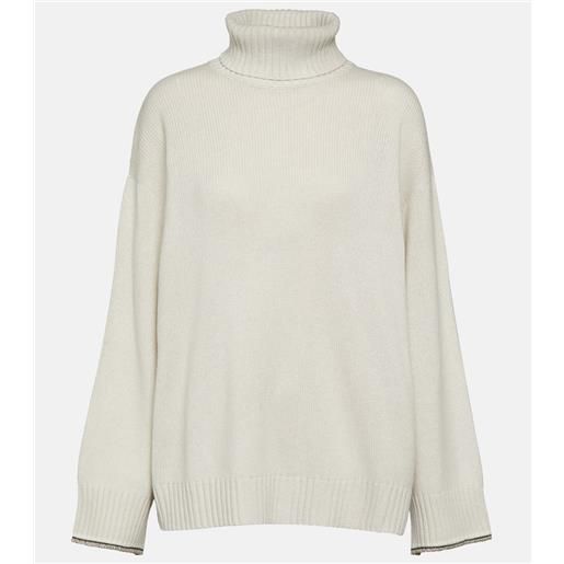 Brunello Cucinelli dolcevita in lana, cashmere e seta