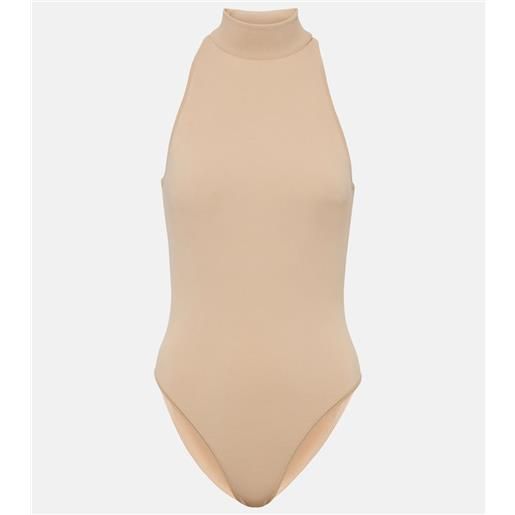 Alaia alaã¯a body in jersey con scollo allâamericana