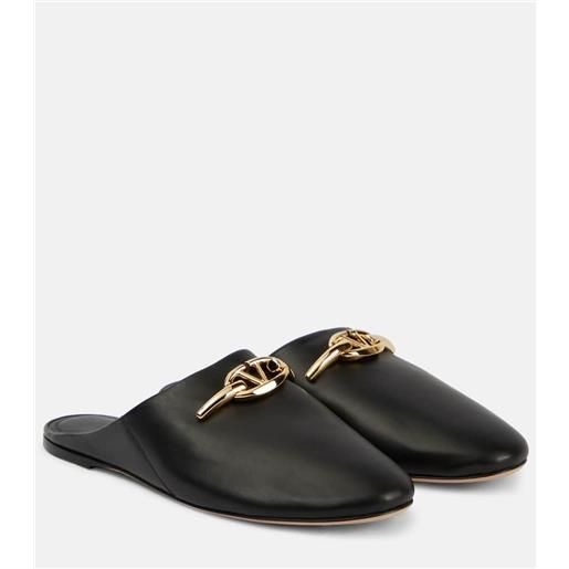 Valentino Garavani slippers vlogo in pelle