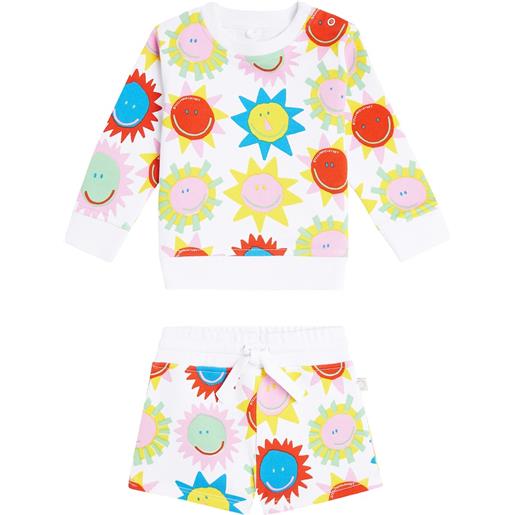 Stella McCartney Kids baby - felpa e pantaloni in cotone con stampa