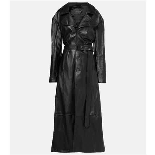 Balenciaga cappotto monopetto in pelle