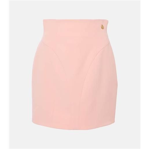 Balmain minigonna in crãªpe a vita alta