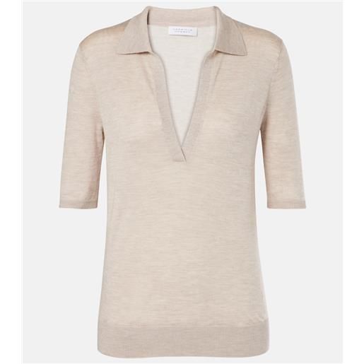 Gabriela Hearst polo frank in cashmere e seta