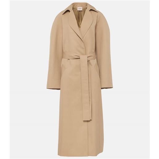 Khaite trench roth in twill di cotone