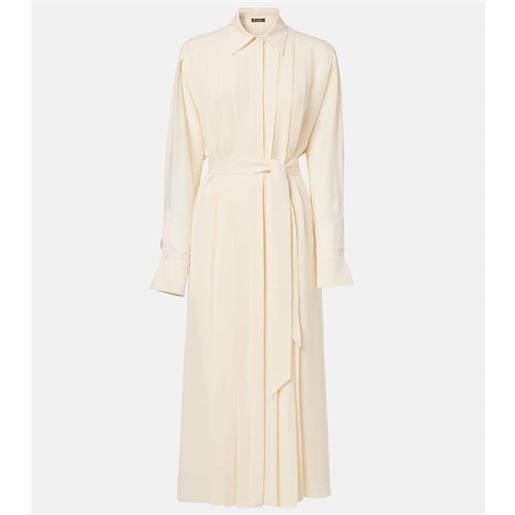 Loro Piana abito midi lorely in georgette a pieghe