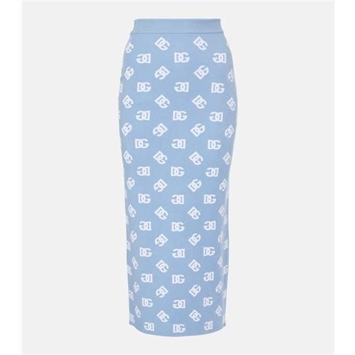 Dolce&Gabbana gonna midi con logo