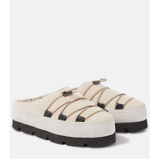 Brunello Cucinelli slippers con shearling