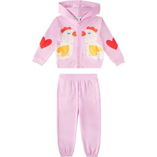 Stella McCartney Kids tuta in pile di cotone con stampa