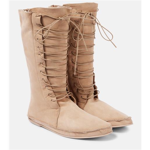 The Row stivali tyler stringati in suede