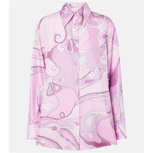 Pucci camicia orchidee in twill di seta