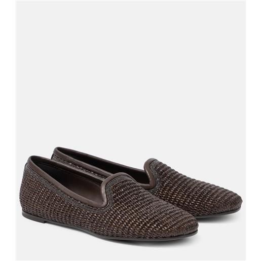 Brunello Cucinelli slippers in rafia