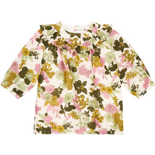 Bonpoint baby - abito falbali in cotone e lino