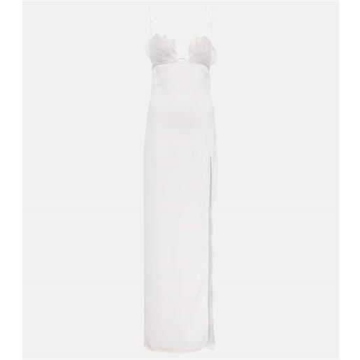 Nensi Dojaka bridal - abito lungo in crãªpe con cut-out