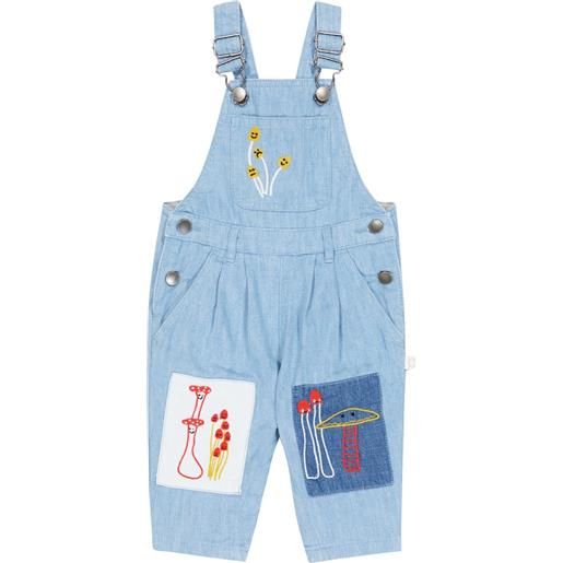 Stella McCartney Kids baby - salopette in denim ricamata